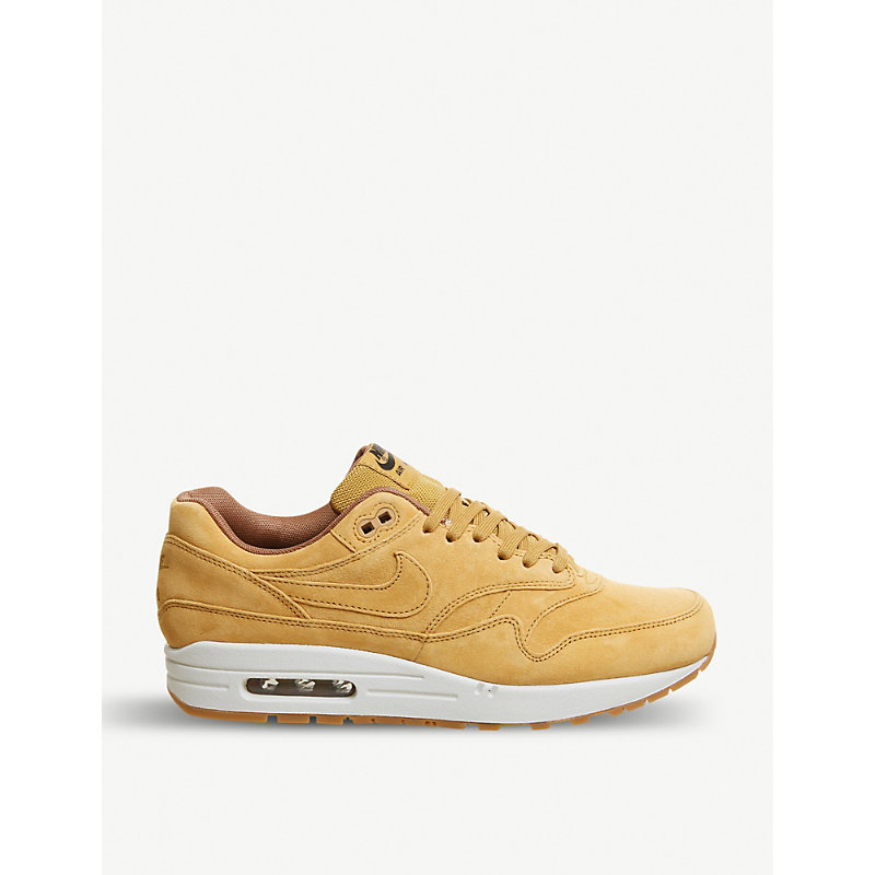 Nike Air Max 1 Suede Trainers In Wheat 