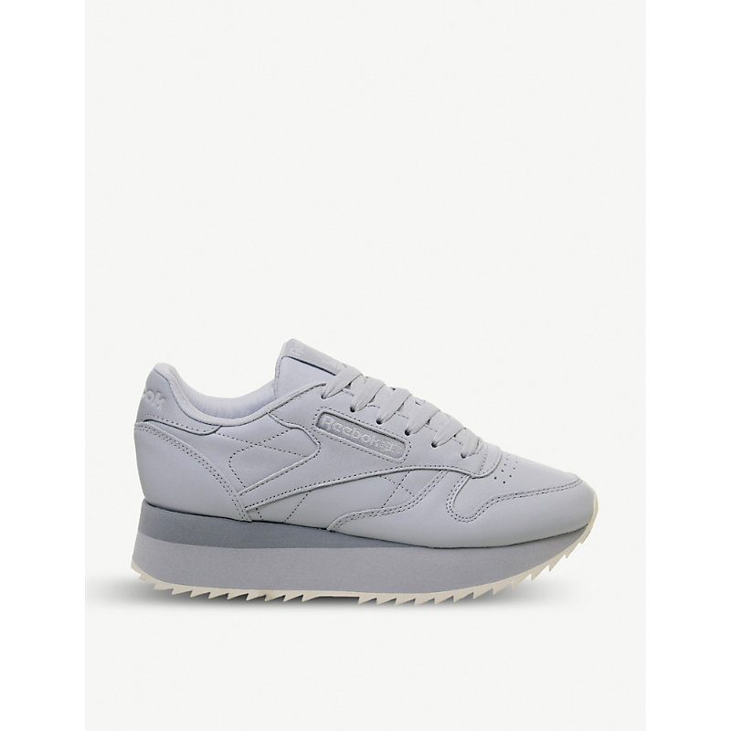 reebok classic leather double trainers
