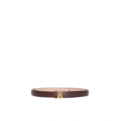 Shop Burberry Reversible Monogram Motif Leather Wrap Belt