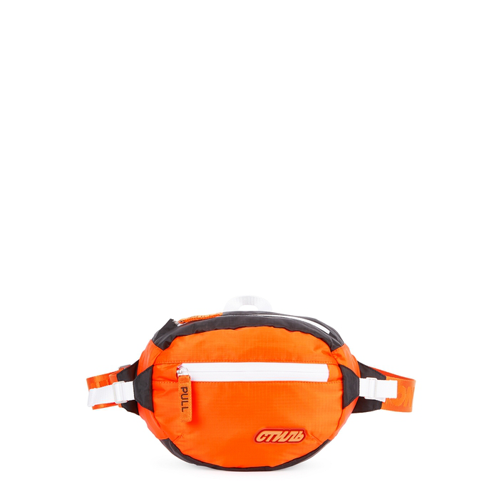 neon orange belt bag