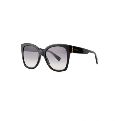 Shop Gucci Black Square-frame Sunglasses