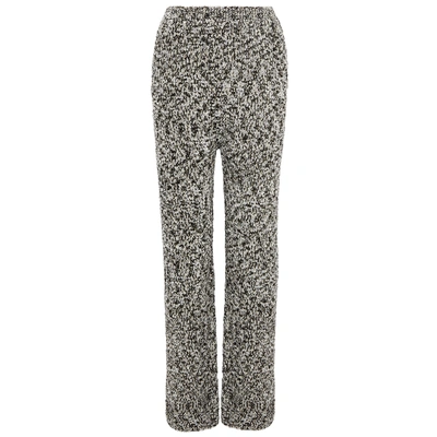Shop Loewe Metallic Bouclé-knit Trousers In Light Grey