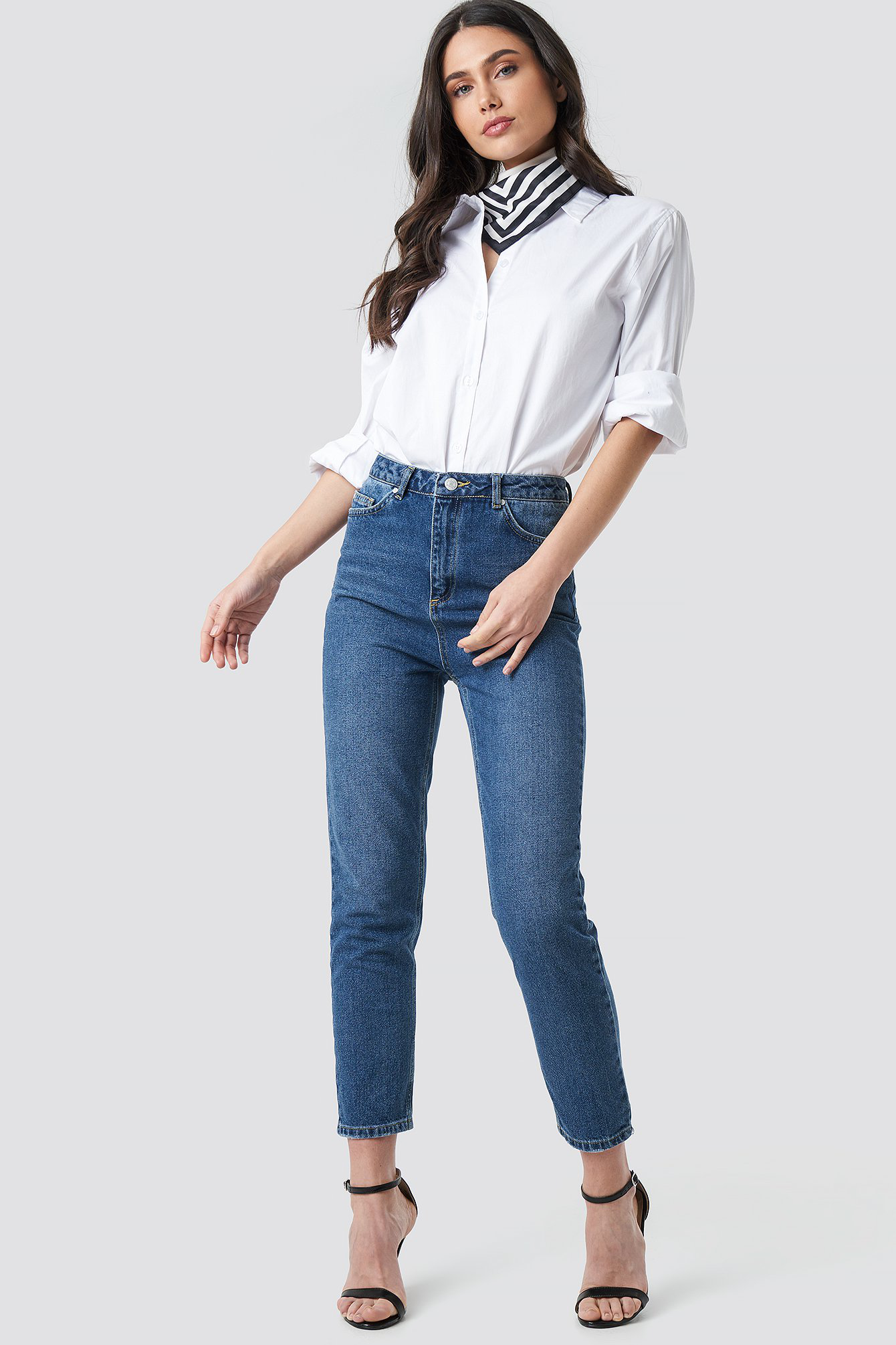 navy mom jeans