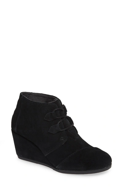 Shop Toms Kala Wedge Bootie In Black Suede