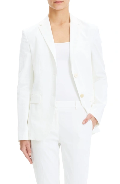 Shop Theory Classic Linen Blazer In White