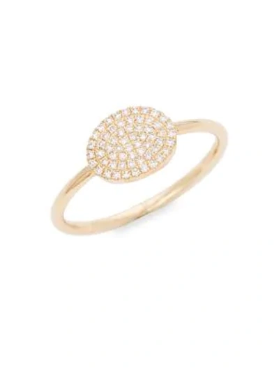 Shop Saks Fifth Avenue Women's 14k Gold & Diamond Circle Ring