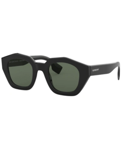 Shop Burberry Sunglasses, Be4288 46 In Black/green