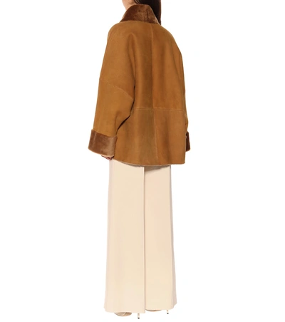 Pernia Shearling Jacket In Brown