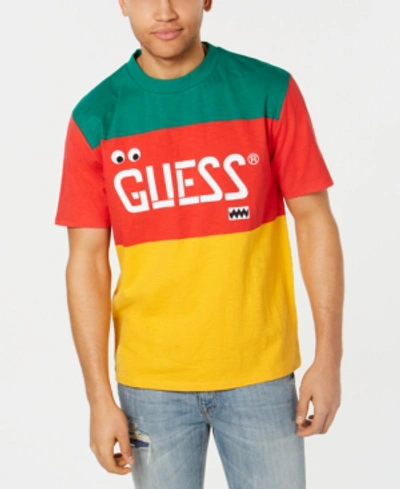 Guess J X Logo Graphic T-shirt In Med Yellow |