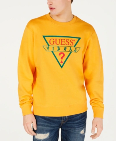 Guess J Balvin X Men's Logo Sweatshirt In Bright Yellow | ModeSens