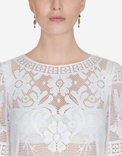 Shop Dolce & Gabbana Silk Knit In White