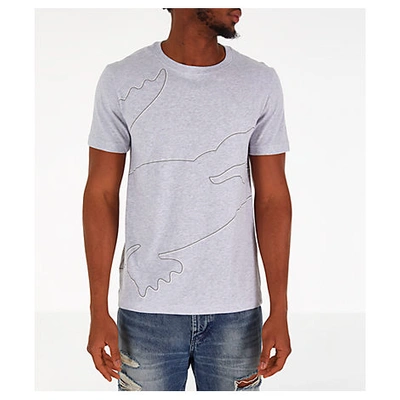 Shop Lacoste Men's Big Croc T-shirt In Grey