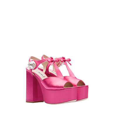 miu miu satin platform sandals