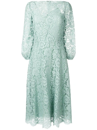 Shop Valentino Lace Midi Dress - Green