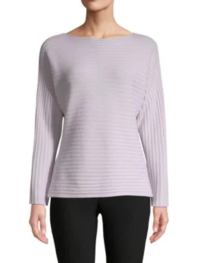 Shop Vince Ribbed Tie-back Wool-cashmere Sweater In Hyacinth