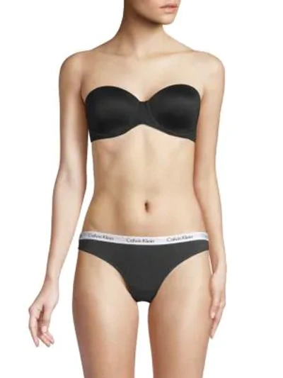 Calvin Klein Lightly Lined Constant Strapless Bra Qf5528 In Black