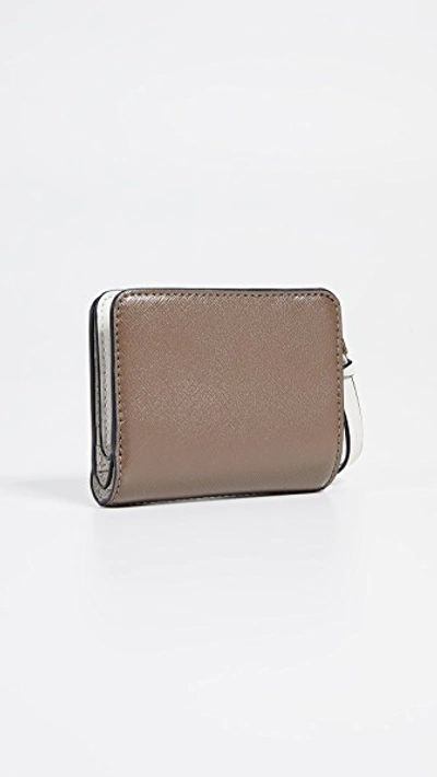 Shop Marc Jacobs Snapshot Mini Compact Wallet In French Grey Multi
