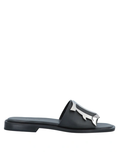Shop Dondup Woman Sandals Black Size 11 Soft Leather