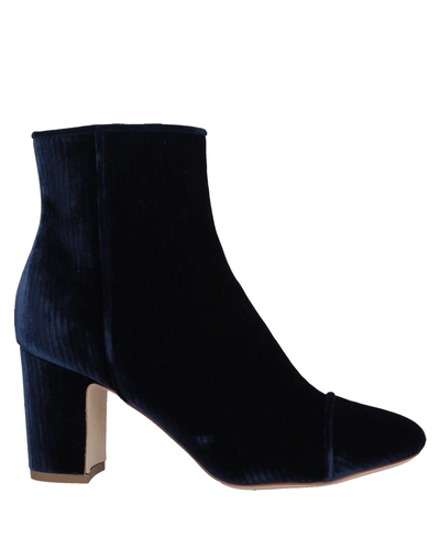 Shop Polly Plume Woman Ankle Boots Midnight Blue Size 5 Textile Fibers