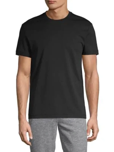 Shop Saks Fifth Avenue Men's Ultraluxe Cotton Crewneck T-shirt In Black