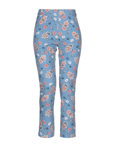Shop Blugirl Folies Blugirl Blumarine Woman Pants Azure Size 8 Polyester, Elastane In Blue