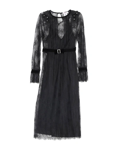 Shop Blugirl Folies Blugirl Blumarine Woman Midi Dress Black Size 6 Polyamide
