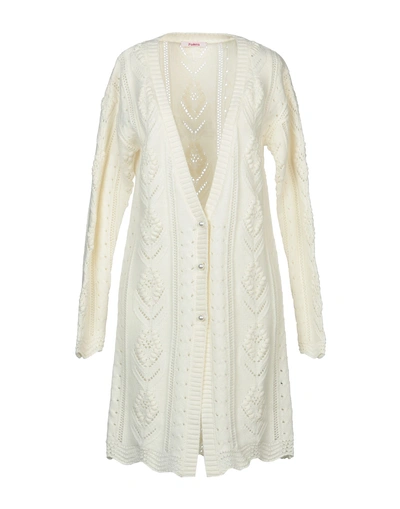 Shop Blugirl Folies Blugirl Blumarine Woman Cardigan Ivory Size 10 Wool, Acrylic In White
