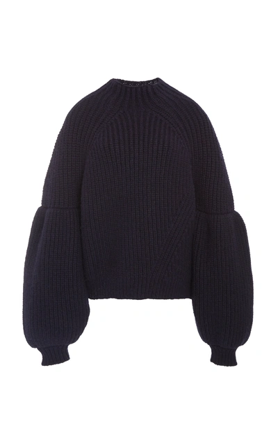 Shop Ulla Johnson Raquel Ribbed Alpaca-blend Sweater In Black