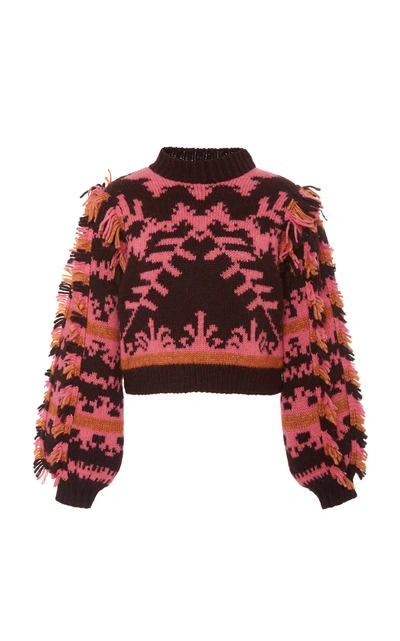 Shop Ulla Johnson Abia Alpaca Blend Sweater In Print
