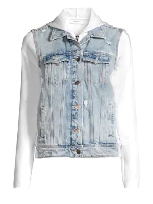 bailey 44 knit jean vest hoodie