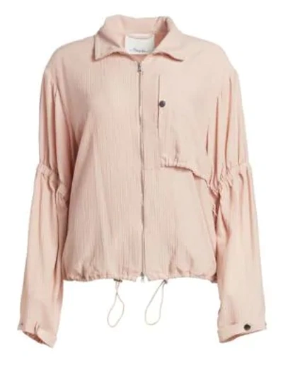 Shop 3.1 Phillip Lim / フィリップ リム Women's Cinched Sleeve Anorak Jacket In Light Rose