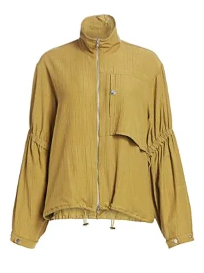 Shop 3.1 Phillip Lim / フィリップ リム Women's Cinched Sleeve Anorak Jacket In Olive Khaki