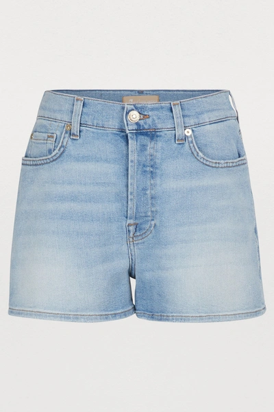 Shop 7 For All Mankind High-waisted Denim Shorts