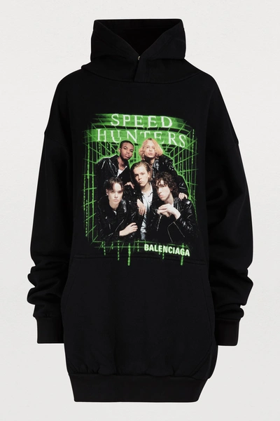 Shop Balenciaga Speedhunters Hooded Sweatshirt In Black