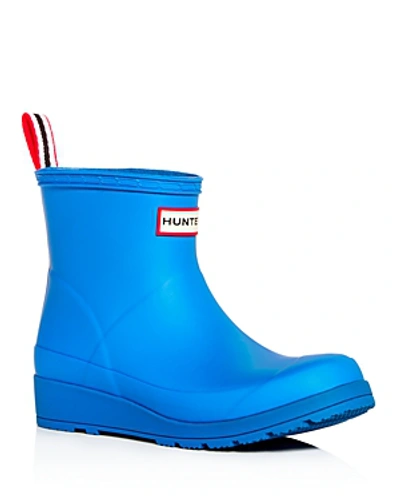 Shop Hunter Women's Original Short Play Wedge Rain Boots In Bucket Blue