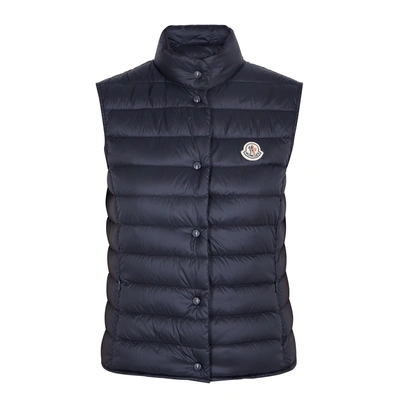 Shop Moncler Liane Navy Quilted Shell Gilet