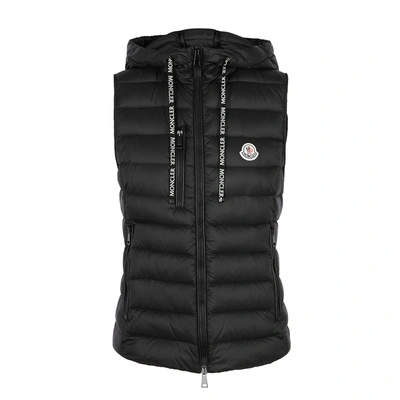 Shop Moncler Sucrette Black Quilted Shell Gilet