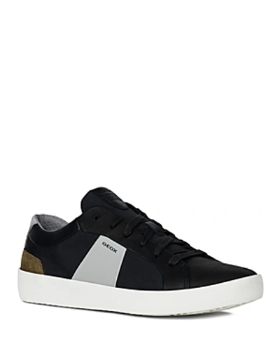Shop Geox Men's Warley Lace-up Sneakers In Black/gray