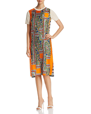 tory burch silk front sweater dress