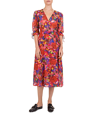 the kooples long floral wrap dress
