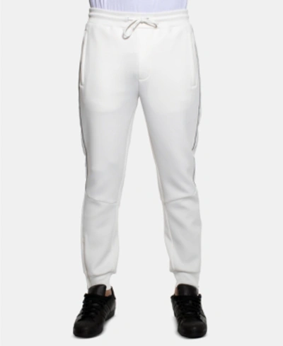 Shop Sean John Logo Taping Neoprene Men's Track Pant In Off White