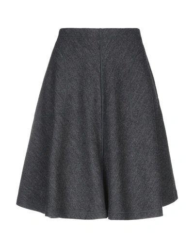 Shop Capobianco Knee Length Skirt In Lead