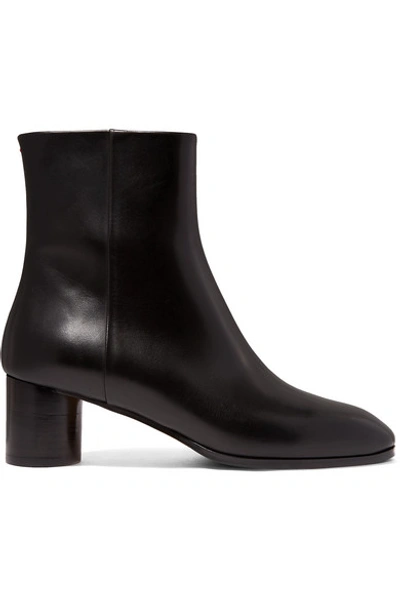 Shop Aeyde Emily Leather Ankle Boots In Black