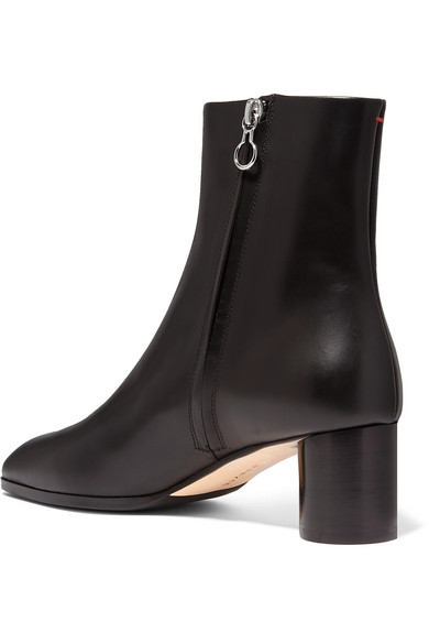 Aeyde Emily Leather Ankle Boots In Black | ModeSens