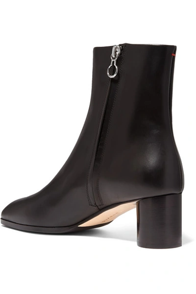 Shop Aeyde Emily Leather Ankle Boots In Black