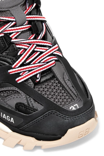 Shop Balenciaga Track Logo-detailed Mesh And Rubber Sneakers In Black