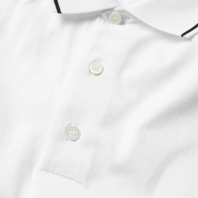 Shop Givenchy Tape Detail Polo In White