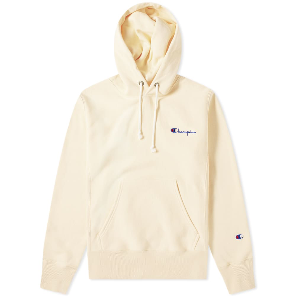 champion reverse weave small script logo hoody