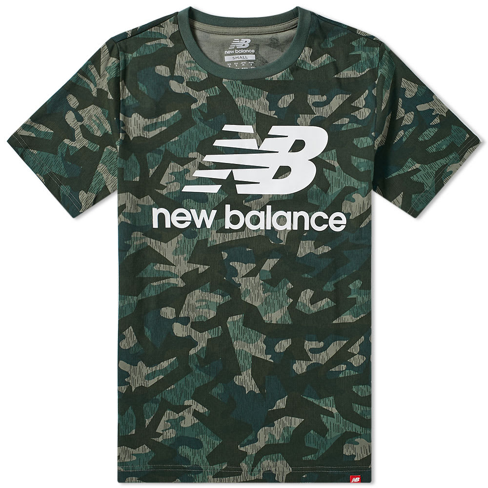 new balance essentials stacked logo tee