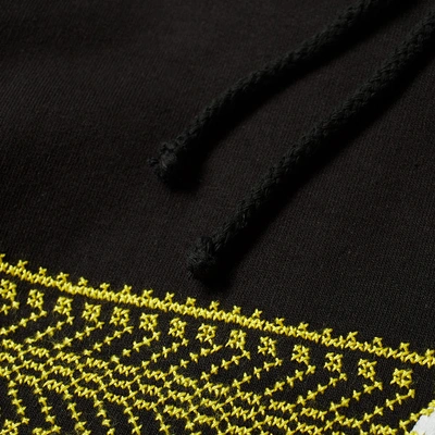 Shop Adish Sabalah Embroidered Stripe Hoody In Black
